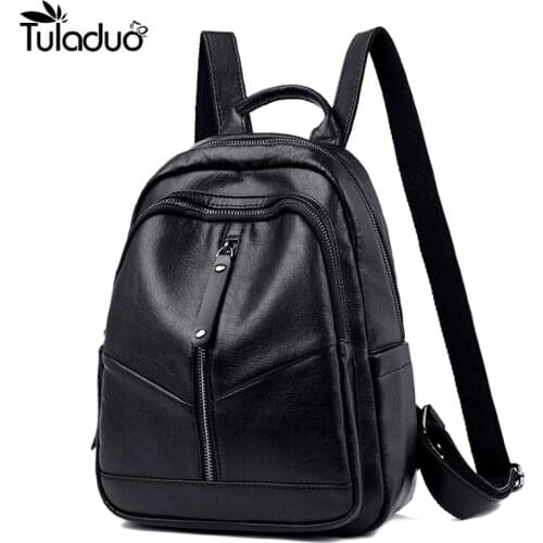 2020 Fashion Women And Teenage Girls Backpack For Girls Back Pack Black Female Backpacks For Teenage Anti-theft Shoulder Bag