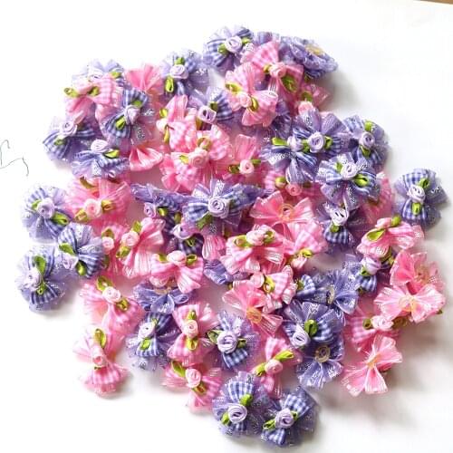 100Pcs Bows Flower Pet Supplies Pet Accessories Dog Bows Pet Dog Hair Bows Samll Dog Hair Grooming Products Large Dog
