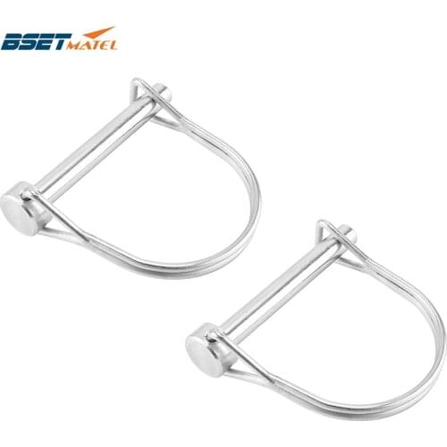 2PCS SS 316 PTO Pin Round Arch Wire Shaft Locking Lock Pin Safety Coupler Pin Retainer Farm Trailers Wagons Lawn Garden