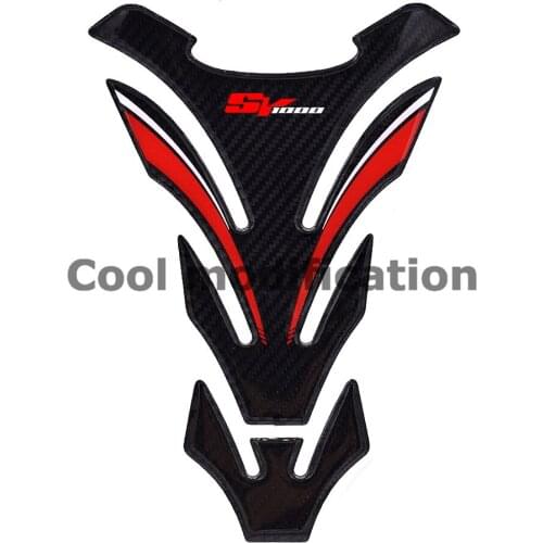 3D Carbon-look Stickers Decals For Suzuki SV1000 SV 1000 Motorcycle Tank Pad Protector Case