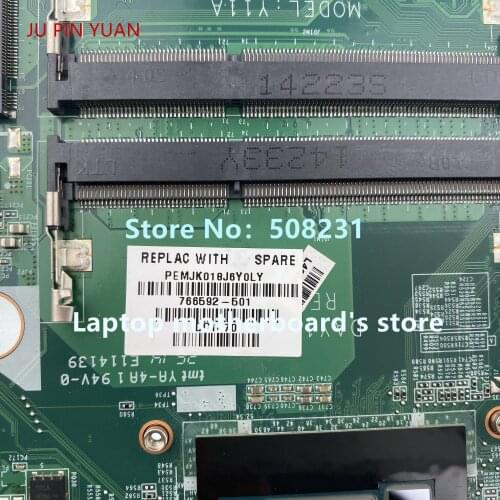 JU PIN YUAN 766592-501 766592-601 766592-001 DAY11AMB6E0 For HP 15-K Laptop Motherboard with 840M 2GB i7-4510U fully Tested