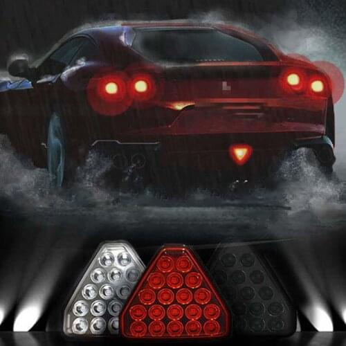 Car Warning Pilot Light Highlight LED Waterproof Flashing Tail Light Universal Red Brake Warning Anti-collision Light