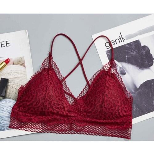 Seamless Women Lingerie Bras Triangle Cup Sexy Lace Underwear Solid Color Padded Beauty Back Ladies Bra