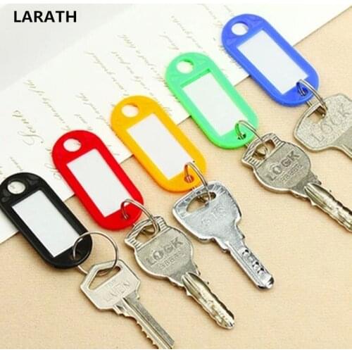 5 PCS Colorful Plastic Keychain Key ID Labels Name Tags Split Car Keyring Key Chain