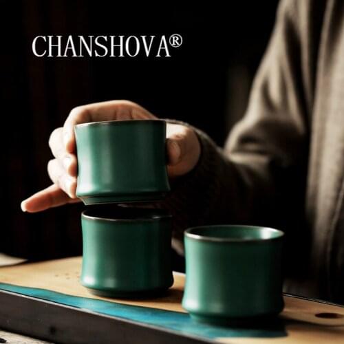 CHANSHOVA 100ml Chinese retro style High temperature firing Handmade Pottery Simplicity Teacup China ceramics coffee cups H481