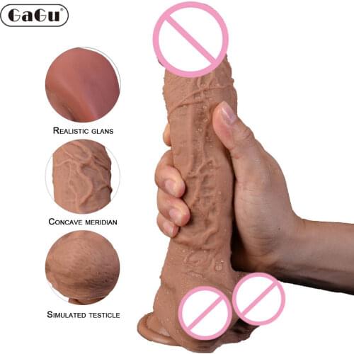 GaGu 10 Inch Super Large Realistic Silicone Dildo Women Masturbator G-Spot Big Dick for Bisexual Anal Plug Sex Toys Glass Dildos