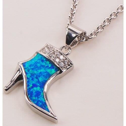 Blue Fire Opal 925 Sterling Silver Fashion Jewelry Pendant P147