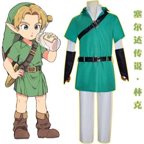 Link Zelda Cosplay Costume Fighting Uniform Outfit Game Anime Japanese High Quality Anime Clothes