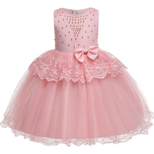 White Flower Girls Dresses For Wedding Tulle Lace Girl Dress Party Christmas Dress Children Princess Costume Kids Vestido Wear