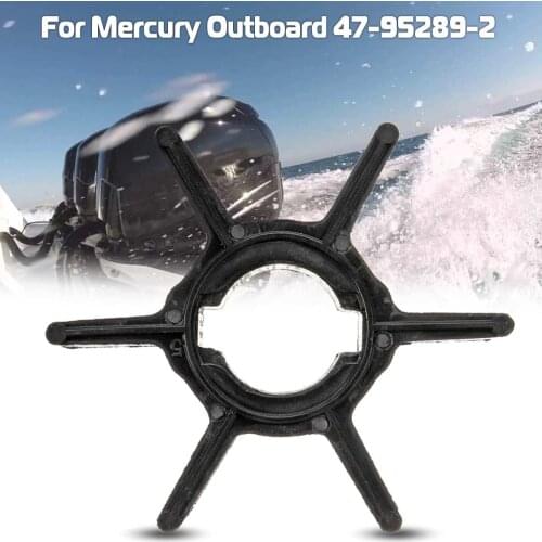 Outboard Motor Replacement 47-952892 Water Pump Impeller for Mercury 2.2-3.3HP 6 Blades Rubber Black Accessories Diameter 43mm