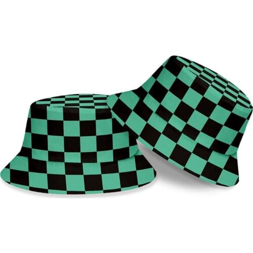 2021 Summer New Anime Demon Slayer Cosplay Hat Kimetsu No Yaiba Bucket Hat Unisex Fashion Hip Hop Sun Hats Baseball Cap