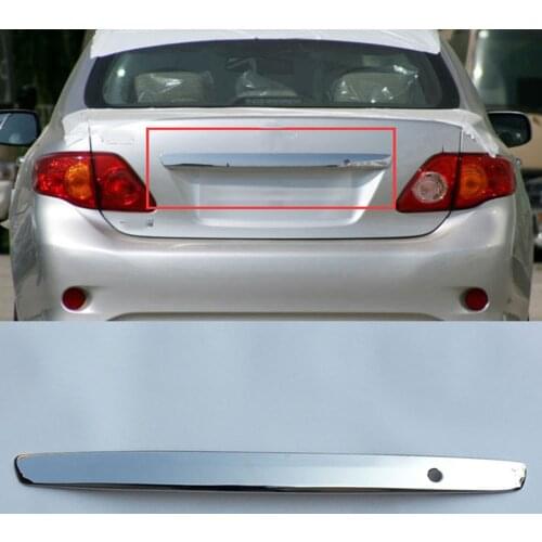Stainless Steel Car Rear Trunk Door Upper Decoration Trim Strip Styling Moldings For Toyota Corolla 2007 2008 2009 2010