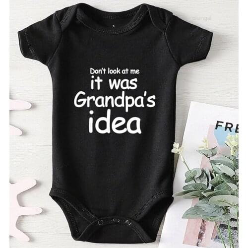 Infant Girls Outfit Toddler Boy Winter Clothes Jumpsuit for Newborn Printing Grandpa New Born Autumn Rompers Kids Clothing