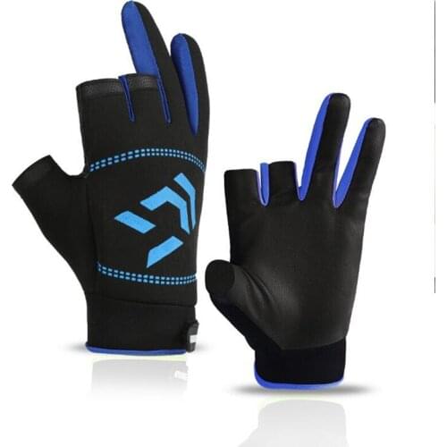 Fishing Gloves Three-Finger Gloves Summer Windproof Waterproof Non-slip Gloves Sports Fitness Sunscreen Gloves