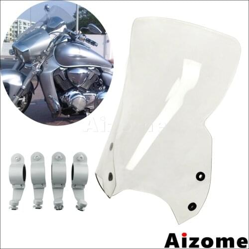 Motorcycle Clear Windshield For Suzuki 2006-2014 Boulevard M109R Boss M109 R2 RZ M50 M90 Front Screen Windscreen Air Deflector