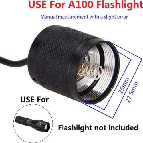 Pressure Switch Controller for A100 Flashlight Torch Light Rat Tail Switch Please check the size and model when you purchase
