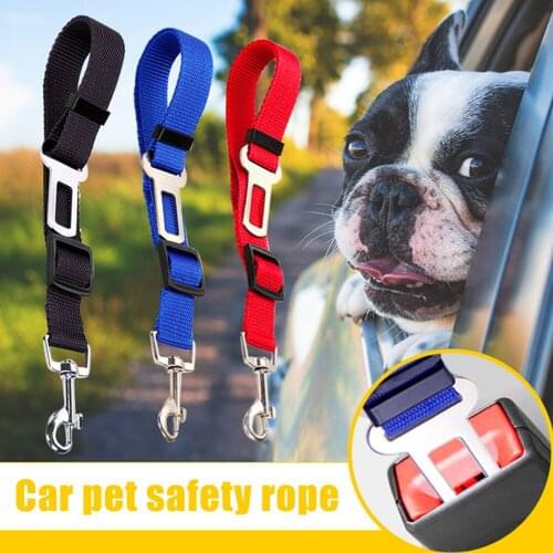 7 Color Pet Dog Cat Car Seat Belt Adjustable Harness Seatbelt Lead Leash for Small Medium Pet Dog Outdoor Travel Clip Pet Supply