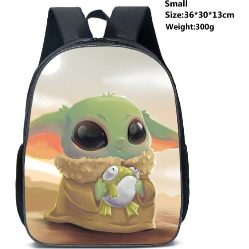 Disney New Star Wars Baby Yoda Anime Cartoon 3D Mens Backpack Yoda Kids Kawaii School Bags Fashion Bag for Kids Men Gifts