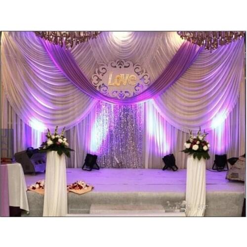 Wedding Backdrop 3x6M(10ftx20ft) Beautiful Sequins Wedding Backdrop Curtains Stage Backdround Wedding Decoration