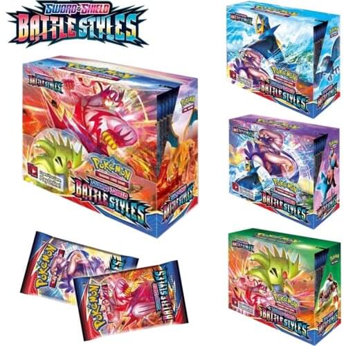 TAKARA TOMY New 360pcs Pokemon Cards Newest Sword And Shield Battle Styles English Sealed Trading Card Collection Toys