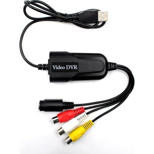 USB Video Capture Card USB2.0 Easycap Audio Video Recorder Edit DVR 4 Channel TV DVD VHS TV For Win7/8/10/XP/Vista Drive free