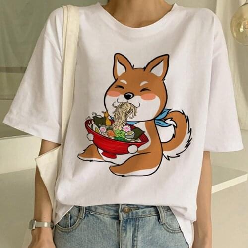 Women Print Clothing Graphic Dogs Cartoon Short Sleeve Travel Ladies Clothes Lady Tees Tops Female T Shirt Womens T-Shirt