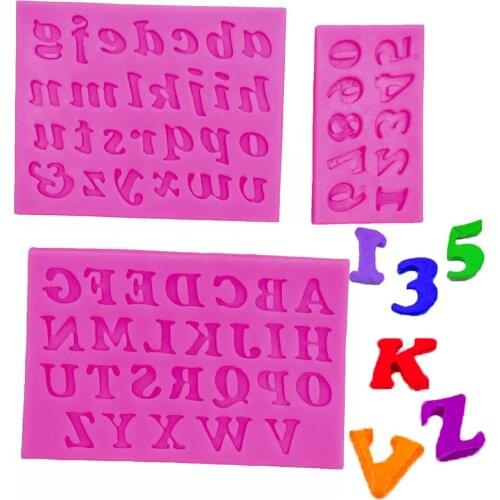 3pcs Silicone Cake Mold Alphabet Number Baking Mould Home Kitchen Baking Accessories