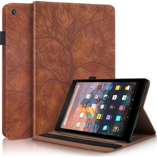 3D Tree Embossed Case for Fire Hd 10 2019 Case Tablet Funda for Amazon Kindle Fire HD 10 Hd10 2019 2017 Case Cover