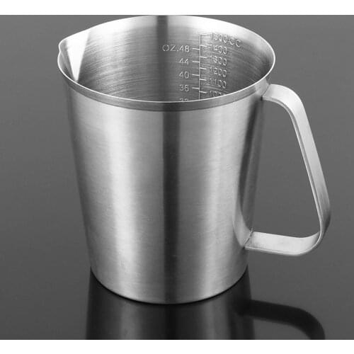 500ml;1000ml Stainless Steel Kitchen Measuring Cup,W/ Engrave Graduation,Easy Grasp Handle,For Water,Milk,Juice,Large Capacity