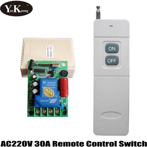 AC 220V 30A Long Distance Remote Control Switch 200-3000m Far Away RF Wireless Remote Switch for Water pump LED Motor 2500W