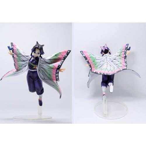 Anime wholesale Demon Slayer Blade Worm Pillar Feitian Kochou Shinobu Scene Model Boxed Figure Approximately 20cm