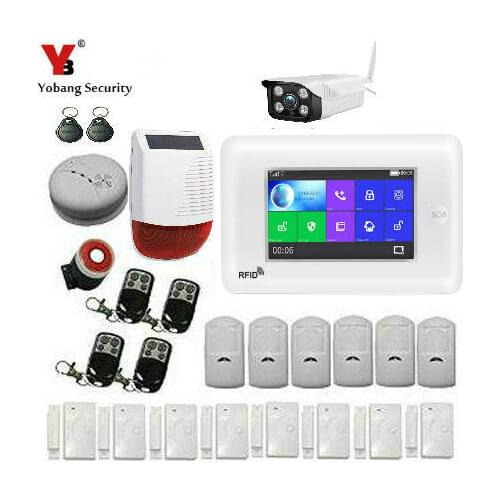 FR RU ES PL DE Switchable Wireless Home Security WIFI 3G GSM GPRS Alarm system APP Remote Control RFID card Arm Disarm