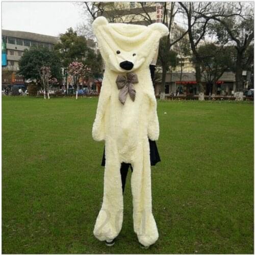 72inch Big Plush White Teddy Bear Skin Semi-finished Product Toy Doll Xmas Gift