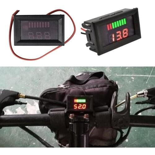D LCD Digital Voltmeter 12V 24V 36V 72V Battery Capacity Indicator Car Motorcycle Voltage Tester Electric vehicle meter