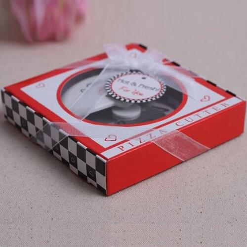 DHL free shipping 50 Slice of Love Stainless Steel Pizza Cutter novelty wedding favors and gifts lin3819