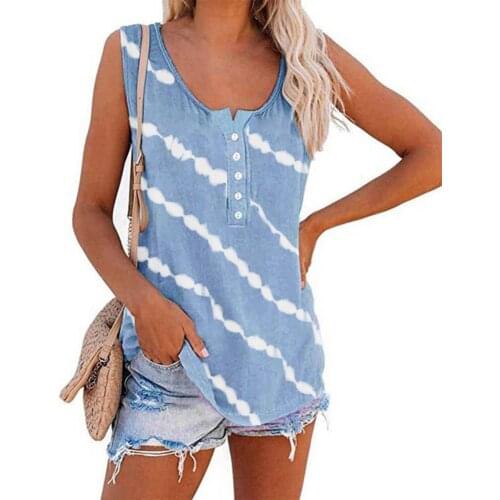 Summer Women Tank Tops Vest Shirt Soft Breathable Camis Round Neck Sleeveless Striped Vest Plus Size Tanks Tops