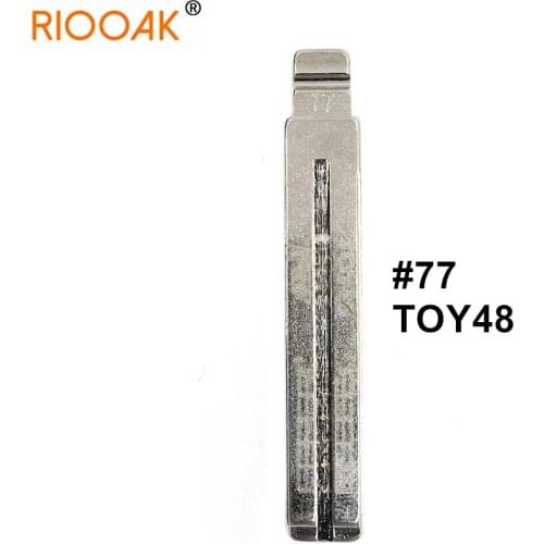 5pcs TOY48 #77 Lishi 2 In 1 Key Blade Uncut Metal Shearing Teeth Blank Engraved Line Blade For Toyota Lexus New Subaru