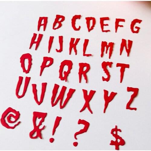 Halloween Letter Number Metal Cutting Dies Stencils for DIY Scrapbooking/photo Album stamps Decorative Embossing DIY Paper