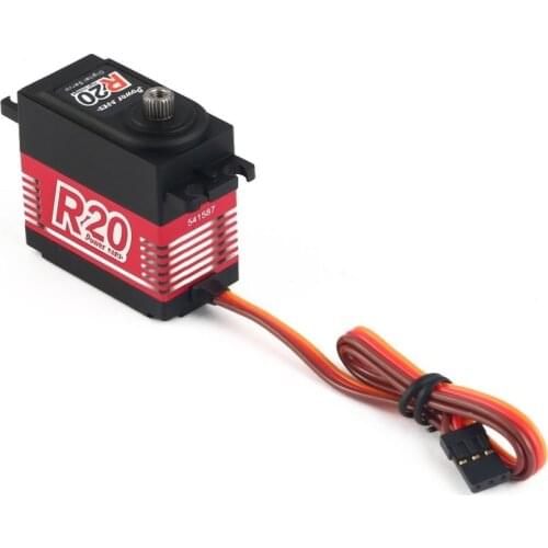 POWER HD R20/R25 Alloy Gear Digital Coreless High Voltage Servo with 20kg High Torque for RC Remote Control Car Boat Ship