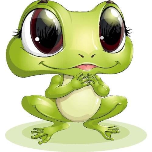 Cartoon Car Sticker Lovely 3D Frogs Automobiles Motorcycles Accessories Engine Cover Window Rear End Decoration Decal 13*12cm