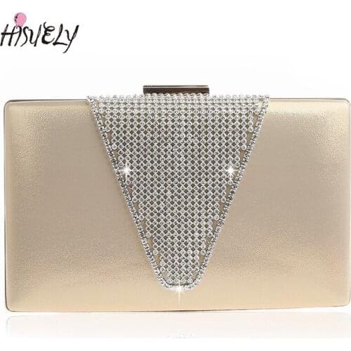 2021 New Fashion Diamond Clutch Womens Evening Bags Bling Day Clutches Gold Color Wedding Purse Female Party Handbag WY219