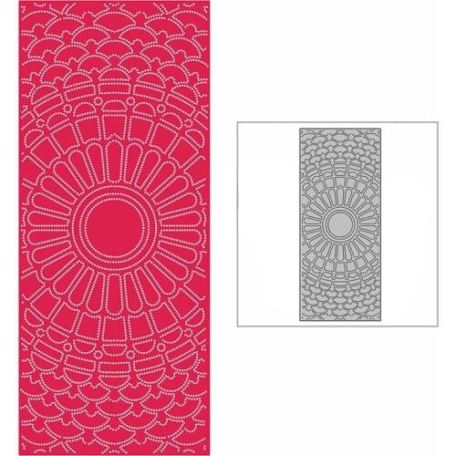 New Slim Dotted Flower Dome Background Plate Craft Embossing Mold 2021 Metal Cutting Dies for DIY Scrapbooking Album Card Making