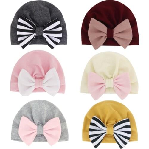 New Cute Printted Floral Newborn Caps Gold Dot Hats Baby Girl Infant Turban Princess Bonnet Kids Birthday Gift Photography Props