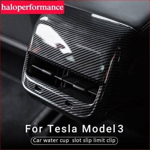 Model3 Car Rear Air Vents Outlet Cover Trim For Tesla Model 3 Accessories Carbon Fiber Parts Model 3 Tesla Model Three 2017-2020