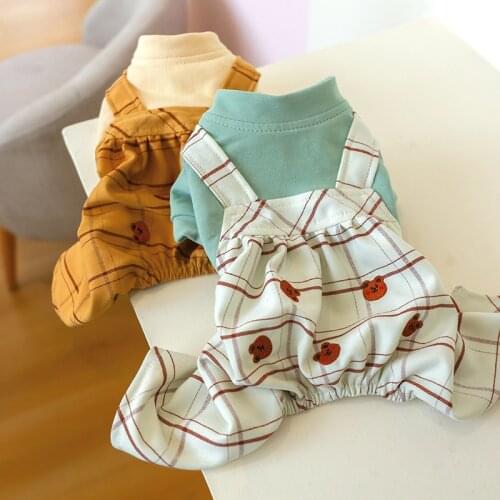 Pet Clothes Dog Cat Clothes Autumn and Winter New Warmth Full Embroidered Bear Bloomers Four-legged Clothes Puppy Clothes