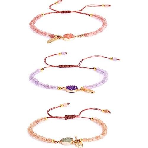 Natural Stone Braided Adjustable Bracelet