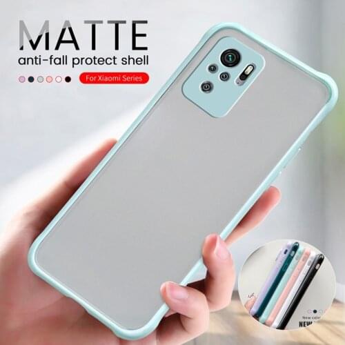 Camera Shockproof Case For Xiaomi Redmi Note 10 Pro Max note 9s note 9 8 pro redmi 9 a c Poco X3 pro Matte Silicone Back Cover