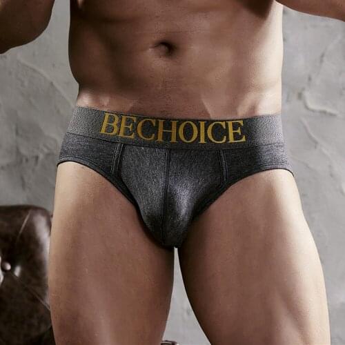 Dropshipping Fashion Simple Men Underpants Fashion Sexy Men Underwear Comfortable Cotton Men Briefs New Arrival