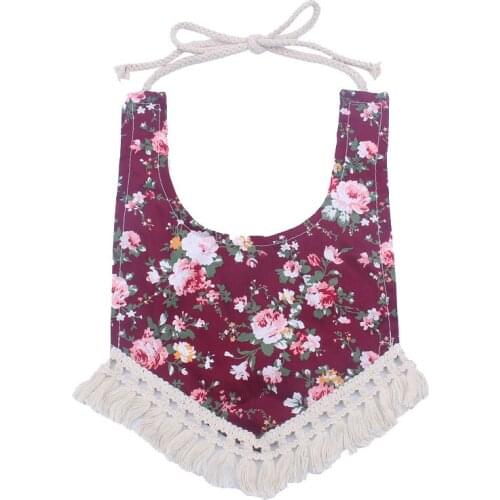 Flower Tassel Baby Bibs Cotton Boy Girl Bib Baby Saliva Towel Apron Toddler Bandana Bibs Burp Cloth Feeding Accessory