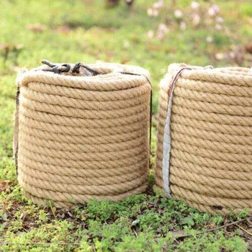 14mm Natural Jute Rope Twisted Cord DIY Craft Handmade Home Decoration Cat Climbing Frame3m to 20m